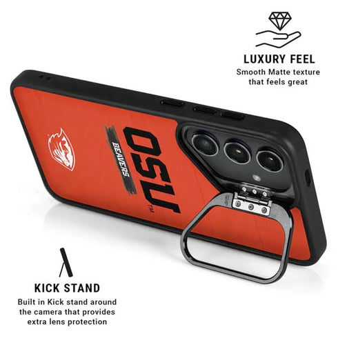 Oregon State University Texture Galaxy S25 Kickstand Case